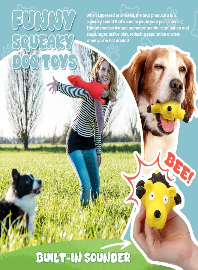 Vertintong 30 Pcs Latex Squeaky Dog Toys Soft Rubber Dog Chew Toy Animal Standing Stick Puppy Fetch Interactive Play Assorted Accessories for Small Medium Large Pets - Image 3